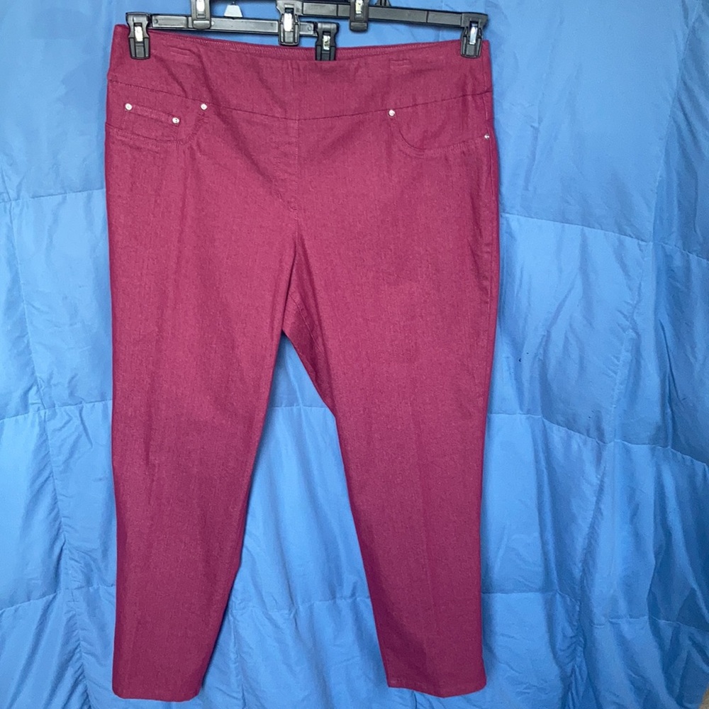 Hearts of Palm pant berry pull on pant size 22W - Picture 11 of 17